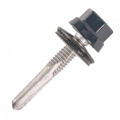 Vis bac acier SCELL-IT Plage métal IPN - Ø5.5 x 32 mm - TH12 - Anthracite RAL7016 - Sachet  de 100 - ZTPR-55032-7016 - Maxoutil