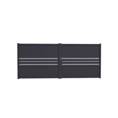 Portail battant NOLANE alu gris anthracite - Gedimat - COFRECO
