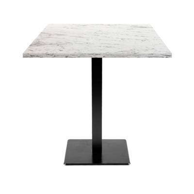 Table pied noir 70x70cm calacatta - intérieur - RestooTab