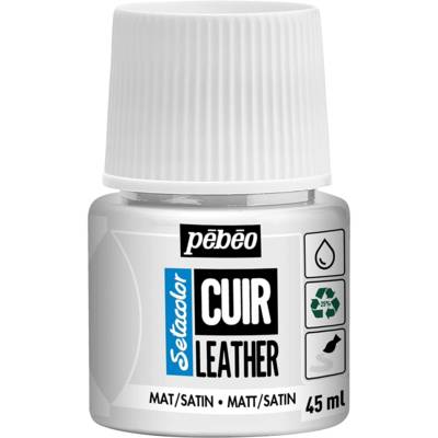 Flacon 45ml Peinture SETACOLOR Cuir Blanc Pur