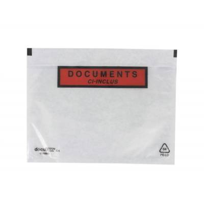 Paquet de 100 Pochettes Documents ci-inclus 110x160 mm - GPV