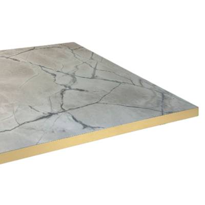 Plateau de table 120x70cm Marbre Venato & laiton - RestooTab