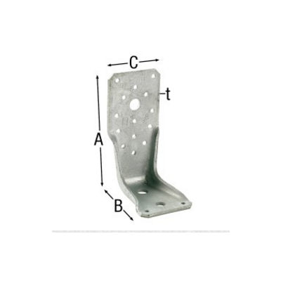 Équerre renforcée pour ossature bois SIMPSON - A285xB85xC65 mm - AKR285X3L - Maxoutil