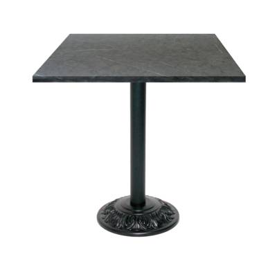Table pied noir 70x70cm marquina - intérieur - RestooTab