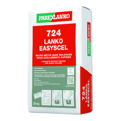 Micro-béton de scellement 724 LANKO EASYSCEL - sac de 20 kg - Gedimat - PAREXLANKO