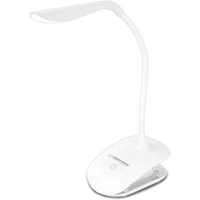 Lampe de Bureau à Clipser DENEB LED Cou Flexible 3 Niveaux de Variation Blanc