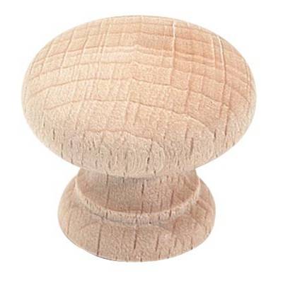 Bouton de meuble univers en bois brut poncé HT29 D.35 CADAP- Bois de hêtre - 7135 - Maxoutil