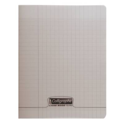Cahier piqué POLYPRO 17x22 cm 96 p séyès 90g Gris - CLAIREFONTAINE