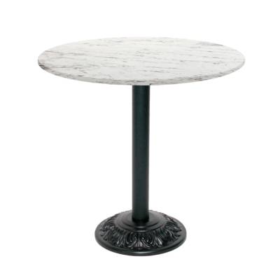 Table pied noir Ø70cm calacatta - intérieur - RestooTab