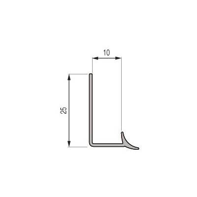 Joint angle pvc blanc ép.8mm 2,5m - Gedimat - DINAC