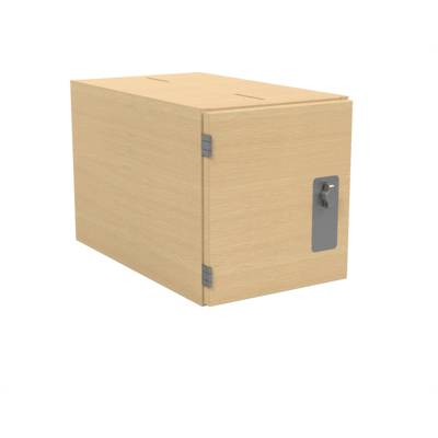 Caisson 1 porte NOVA mélaminé - L32xP55xH35 cm - Hêtre miel - Mobidecor