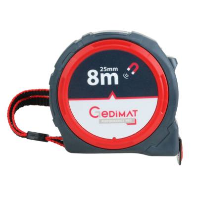 Mesure compacte pro magnétique 8 m x 25 mm - GEDIMAT PERFORMANCE PRO - Gedimat