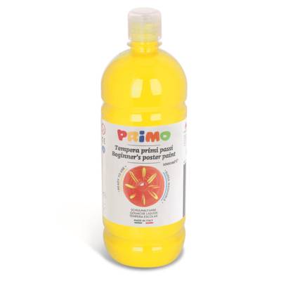 Gouache Ready-Mix Premier Pas 1000 ml Flacon avec Bouchon Flux Control Jaune Primaire 201 - PRIMO