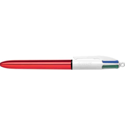Stylo à bille rétractable 4Colours Shine rouge métal bleu noir rouge vert