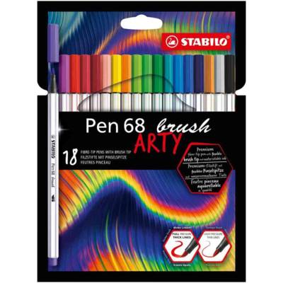 Etui de 18 Feutres pinceau Pen 68 brush ARTY Edition - STABILO