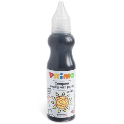 Flacon Ergonomique 50ml Peinture Gouache Noir - PRIMO