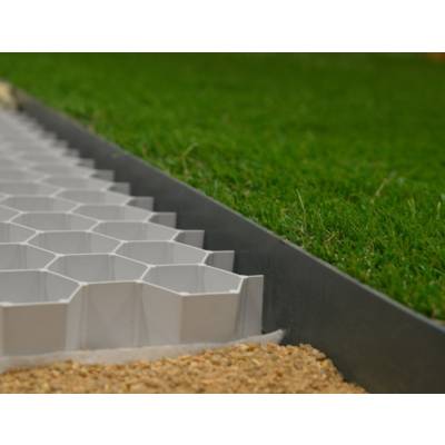 Kit de bordure DELIMA - 240 x 4,5 cm - gris - Gedimat - JOUPLAST