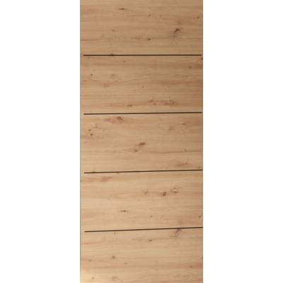 Porte seule tubulaire LINÉO décor chêne ARTIS - Gedimat - WESTAG
