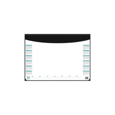 Sous-main 25 feuillets année civile dans support PVC "Quadri Perpétuel" 40,5 x 55 cm coloris noir - BOUCHUT