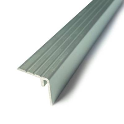 Nez de marche adaptable pose encastrée aluminium naturel 25x24mm - 2,7m - Gedimat - DINAC