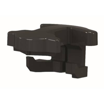 Capuchon avec crochet pour poteau GigaClip - noir - Gedimat