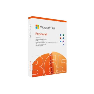 Microsoft Office 365 Personnel (Personal) - 1 utilisateur - 1 an - PC, Mac, iOS, Android, Chromebook