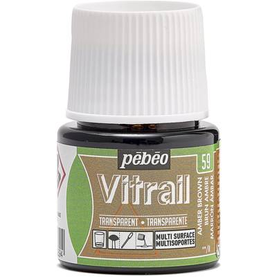Flacon 45ml peinture Vitrail BRUN AMBRE - PÉBÉO
