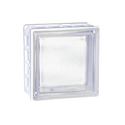 Brique de verre CUBIVER satinée incolore - 19,6 x 19,6 x 8 cm - Gedimat