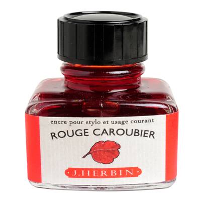 Encre traditionnelle à stylo en flacon "D" 30ml Rouge caroubier - HERBIN