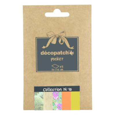 Déco Pocket 5 feuilles 30x40cm - Collection N°10 - DÉCOPATCH