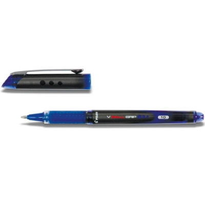 Stylo roller V-BALL GRIP pointe métal 1 mm encre liquide bleue - PILOT