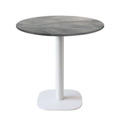 Table pied blanc Ø70cm lune bleue - intérieur - RestooTab