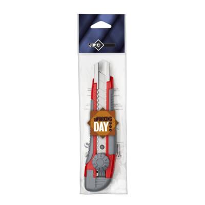 Cutter plastique bi-matière Blocage par vis Lame18 mm + 2 lames