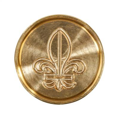 Set sceau pastille en laiton Symbole Fleur de Lys