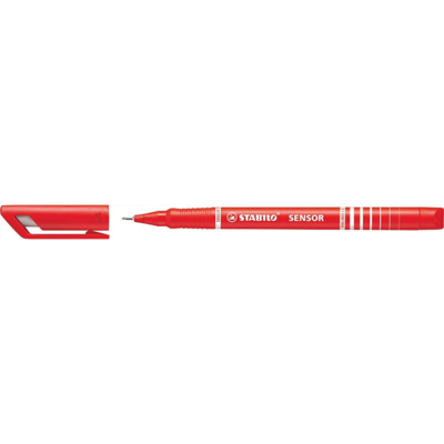 Stylo feutre Fineliner Sensor pointe fine rouge - STABILO