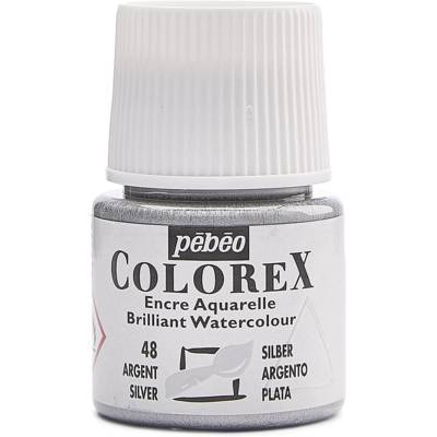 Flacon 45ml Encre COLOREX Aquarelle ARGENT N?48