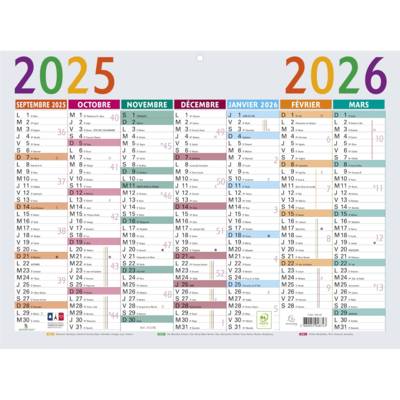Calendrier Sept / Sept 29,5x22 Multicolore - EXACOMPTA