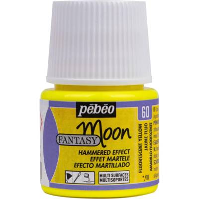 Flacon 45ml Peinture Fantasy Moon à effet martelé JAUNE FLUO
