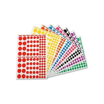 Etui de 1872 Gommettes enlevables Rondes Tailles et Couleurs Assorties