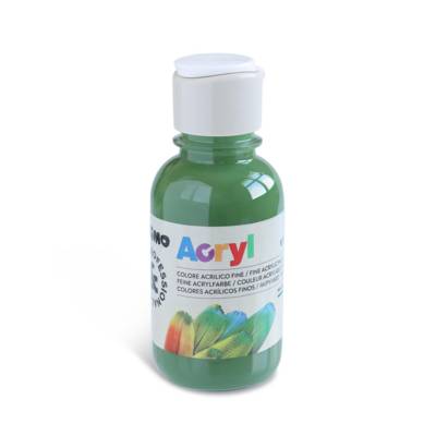 Flacon 125ml Peinture Acrylique Fine Bouchon Flux Control olive Vert Foncé 630 - PRIMO