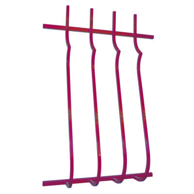 Grille de défense pour fenêtre HARMONIE scellement en façade - haut.75cm - Gedimat - LAHFER