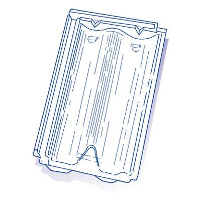 Tuile de verre DELTA 10 N44 - 44,3 x 27,5 cm - Gedimat