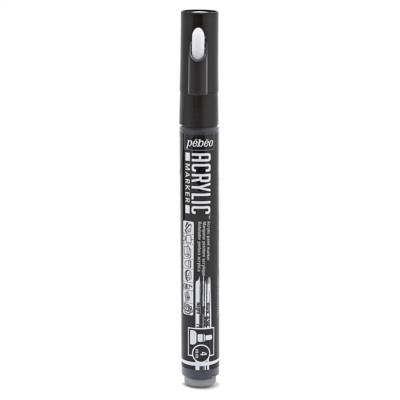 Marqueur acrylique Pointe ronde 4mm Noir - PÉBÉO