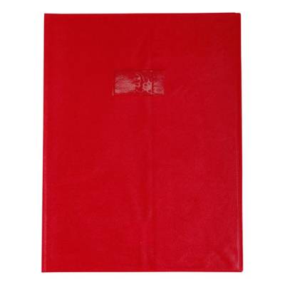 Protège-cahier PVC 20/100ème 24x32 rouge groseille - CLAIREFONTAINE
