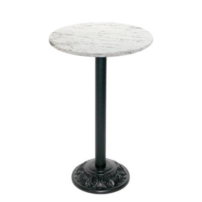 Mange-debout pied noir Ø60cm calacatta - intérieur - RestooTab
