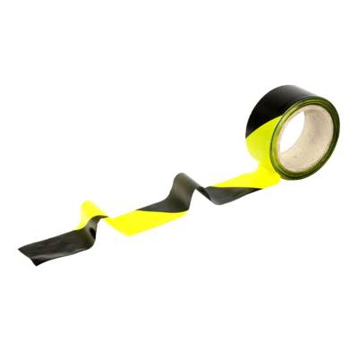 Ruban de chantier haute résistance jaune et noir - 50 mm x 100 m - NOVAP - 3060003 - Maxoutil