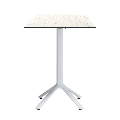 Mange-debout rabattable pied blanc 60x60cm terrazzo cassata - terrasse - RestooTab