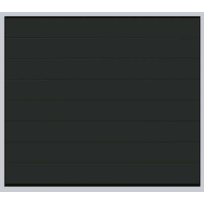 Porte de garage sectionnelle EUROPRO EVOLUTION en acier rainures M Woodgrain gris - 212,5x250cm - Gedimat - TUBAUTO