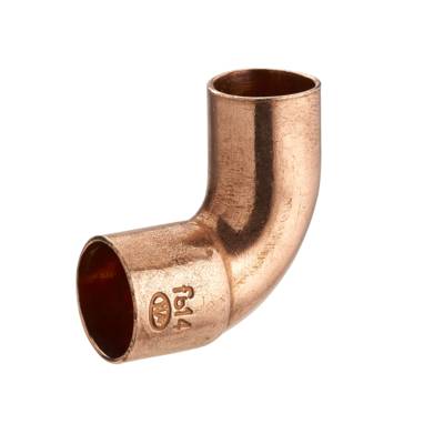 Coude cuivre - mâle/femelle petit rayon 92CU angle 90° - Gedimat - NOYON ET THIEBAULT