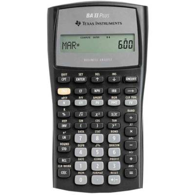 Calculatrice financière TI-BA II Plus
